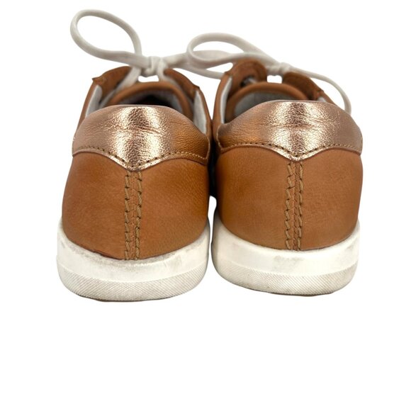 Josef Seibel Leather Lace-Up Sneakers Camel Brown Size 38 US 8 - Picture 5 of 13